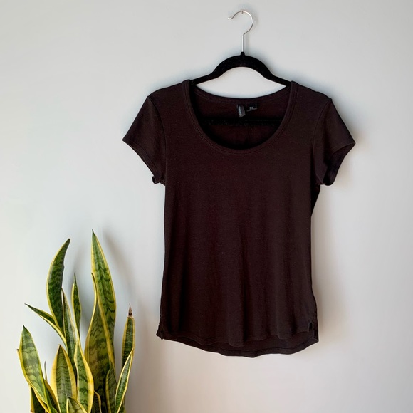 ❗️Sold❗️ Cynthia Rowley Black Scoop Neck Short Sleeve Tee • Medium - Picture 3 of 5